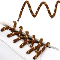 GRAH SANGRAH® (2 Pair) Shoelaces for Hiking Shoes, Outdoor Walking Sneakers, Outdoor Hiking, Climbing, Basketball, Work Boot, Running , Sport Shoes - 120 cm, Brown Yellow
